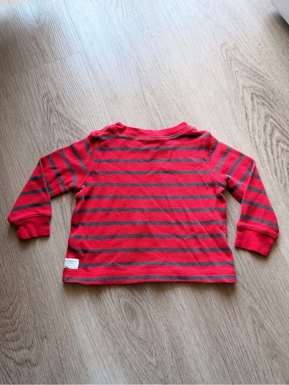 Carter’s Boys 9 Months Long Sleeve Top Set of 2 Red Cotton Shirts Baby Outfit